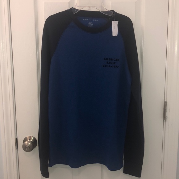 NWT American Eagle Men’s Long Sleeve Icon Shirt - Picture 1 of 6